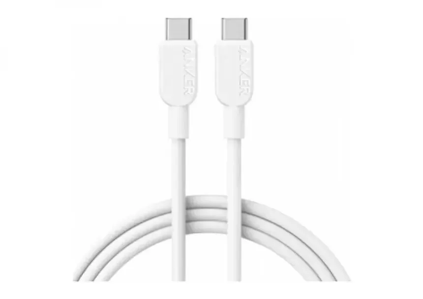 ANKER USB-C KABL USB-C to USB-C Cable 3ft Braided White