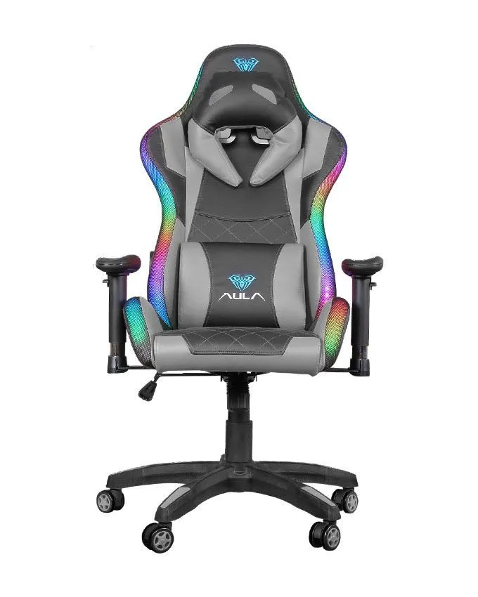 AULA GEJMING STOLICA F8041, crno-siva RGB