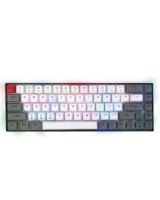 AULA TASTATURA F3068, sivo/bela, mehanicka