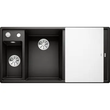 Blanco SUDOPERA AXIA III 6 S levo CRNA/Staklena daska