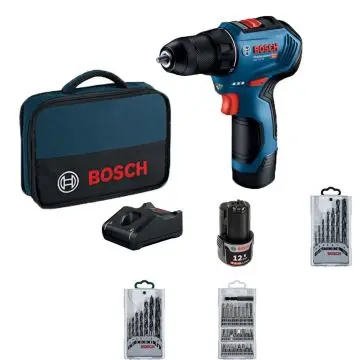 Bosch AKUMULATORSKA BUŠILICA - ODVRTAČ GSR 12V-30 + 39-delni set pribora (06019G9001)