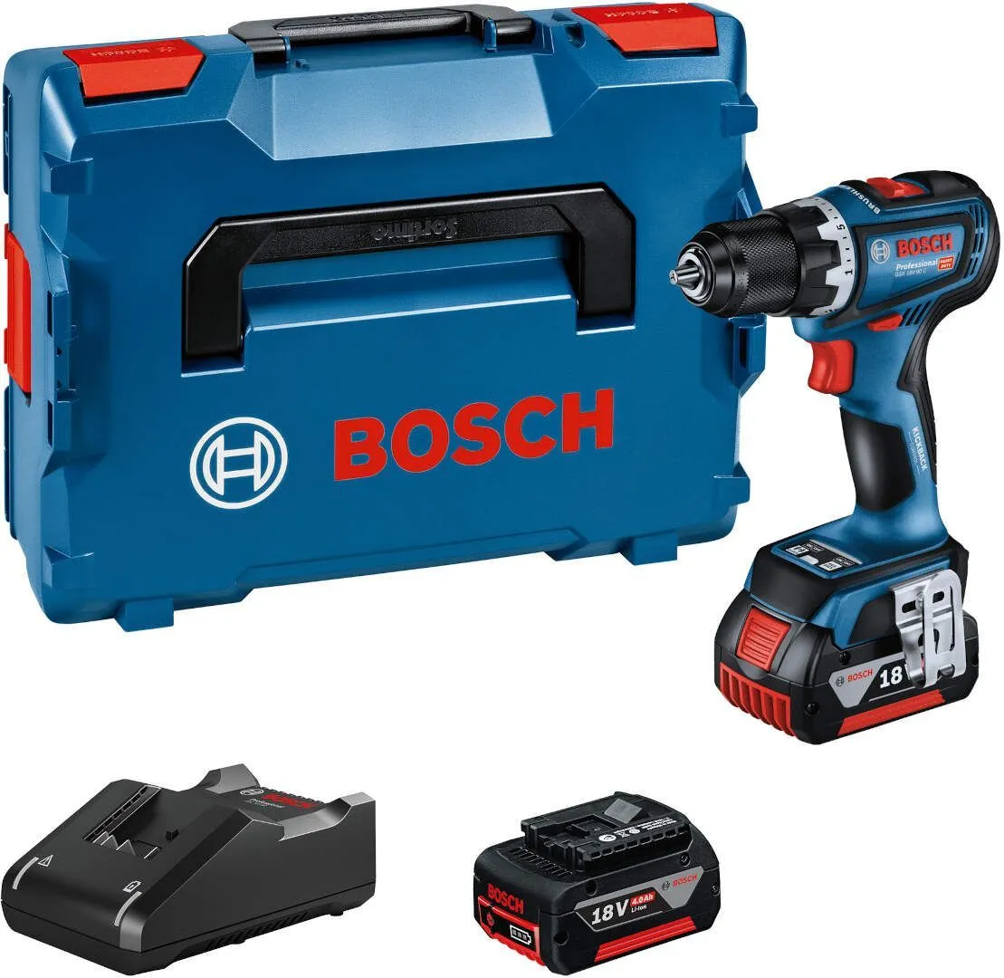 Bosch AKUMULATORSKA BUŠILICA - ODVRTAČ + L-BOXX KOFER GSR 18V-90 C (06019K6003)