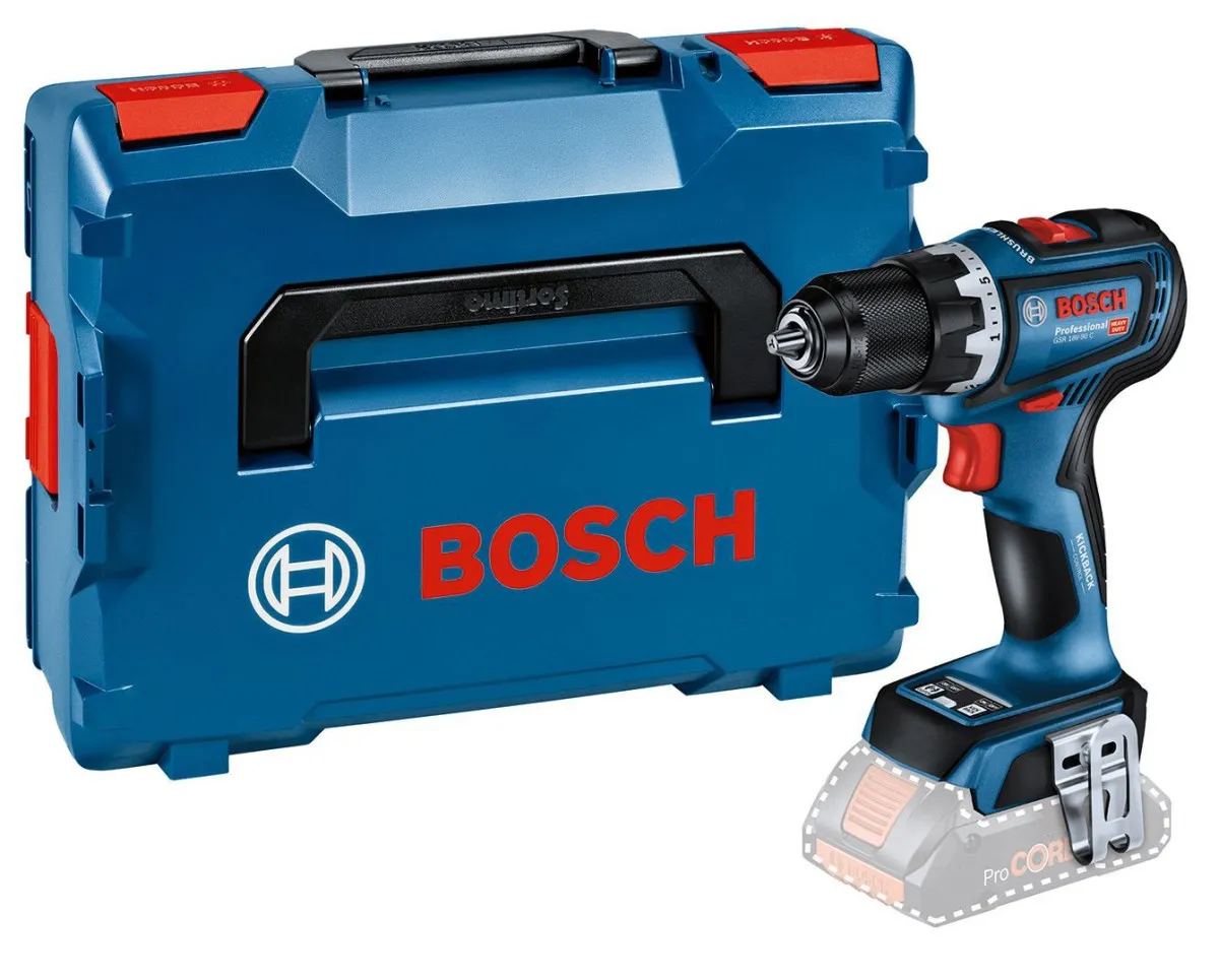 Bosch AKUMULATORSKA BUŠILICA - ODVRTAČ + L-BOXX KOFER GSR 18V-90 C Solo (06019K6002)