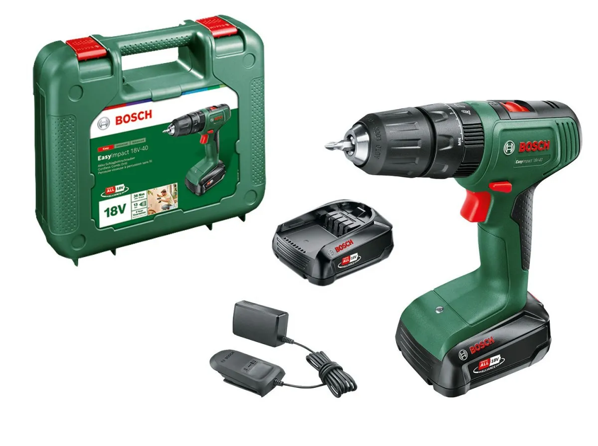 Bosch AKUMULATORSKA VIBRACIONA BUŠILICA - ODVRTAČ EasyImpact 18V-40 (06039D8108)