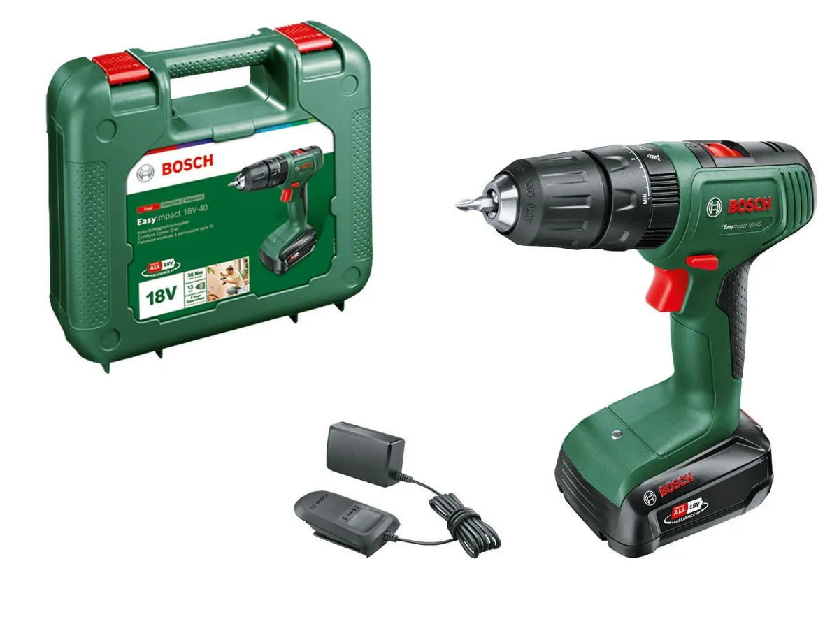 Bosch AKUMULATORSKA VIBRACIONA BUŠILICA - ODVRTAČ EasyImpact 18V-40 (06039D8107)
