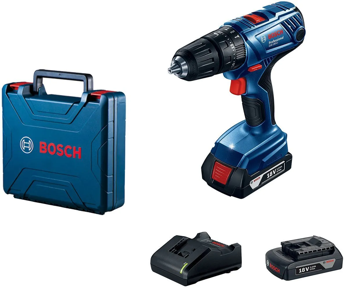 Bosch AKUMULATORSKA VIBRACIONA BUŠILICA - ODVRTAČ GSB 180-Li u koferu (06019F8307)