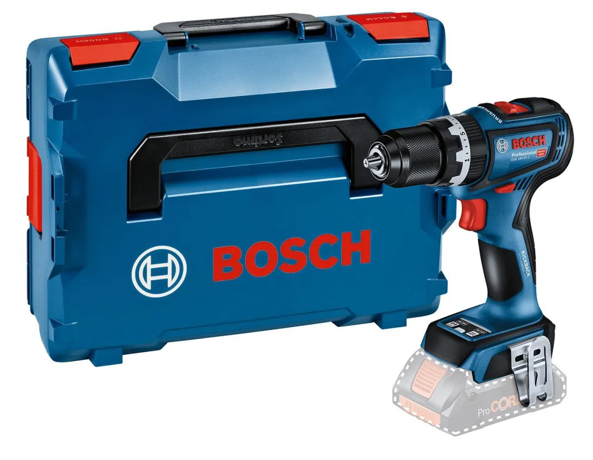 Bosch AKUMULATORSKA VIBRACIONA BUŠILICA - ODVRTAČ U L-BOXX KOFERU GSB 18V-90 C Solo (06019K6102)