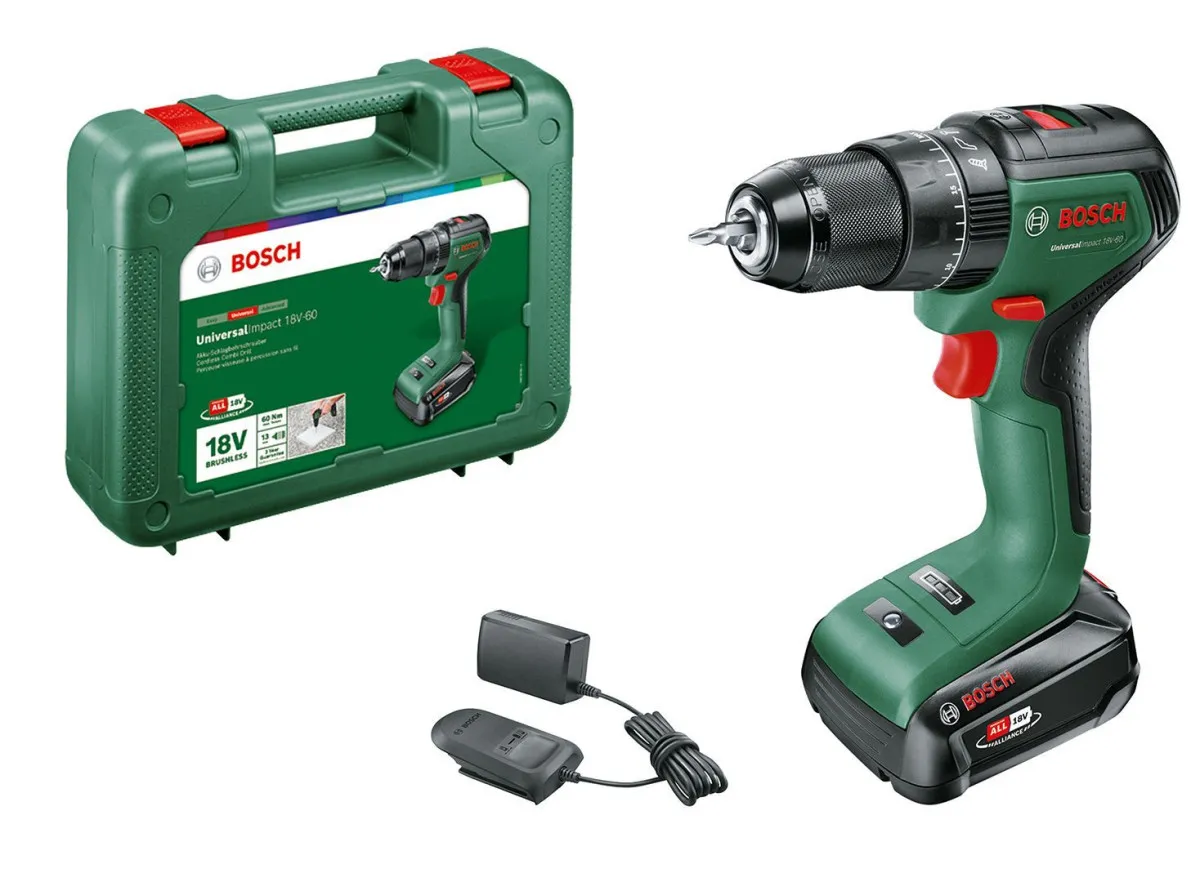 Bosch AKUMULATORSKA VIBRACIONA BUŠILICA UniversalImpact 18V-60 (06039D7101)