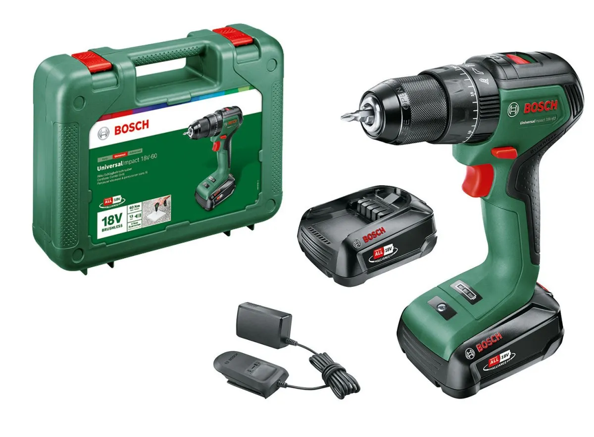 Bosch AKUMULATORSKA VIBRACIONA BUŠILICA UniversalImpact 18V-60 (06039D7102)