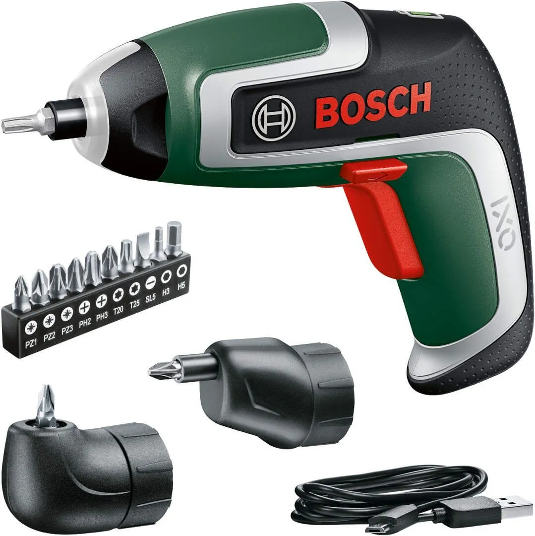 Bosch AKUMULATORSKI ODVRTAČ IXO 7 sa 2 nastavka + 10-delni set bitova (06039E0021)