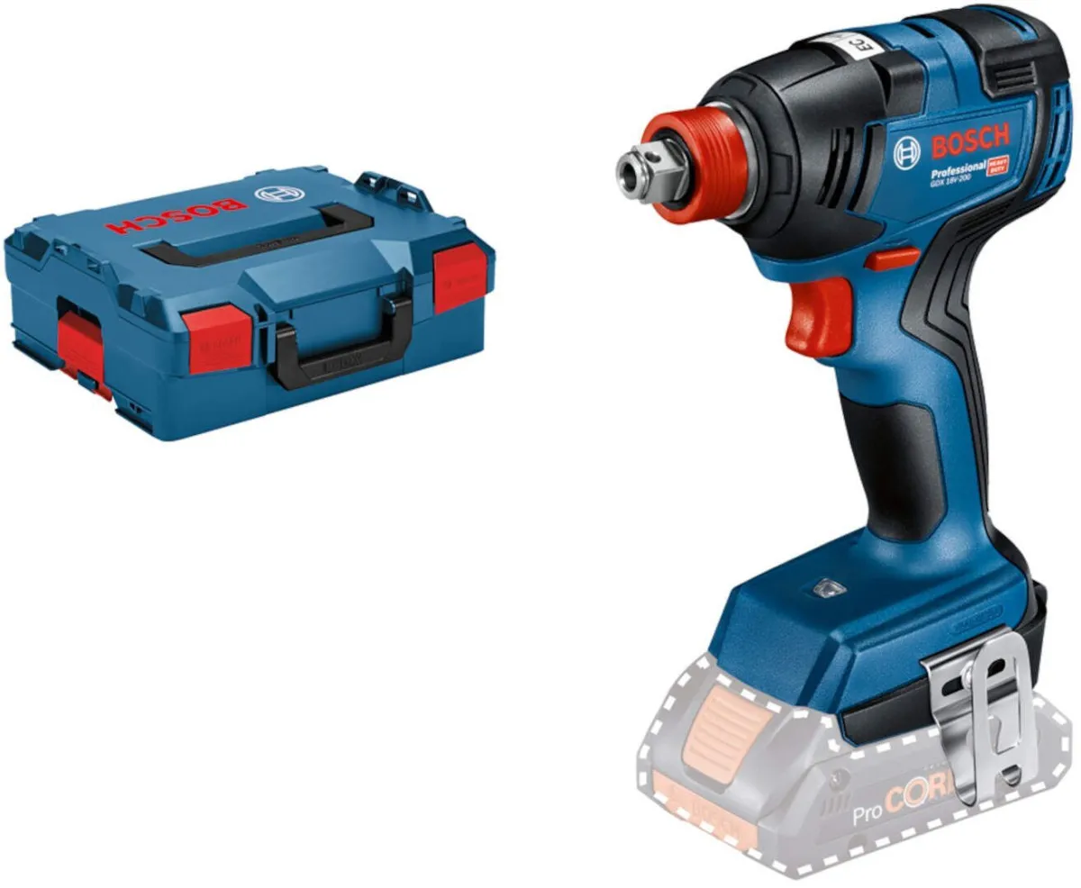 Bosch AKUMULATORSKI UDARNI ODVRTAČ GDX 18V-200 Solo + L-Boxx (06019J2205)
