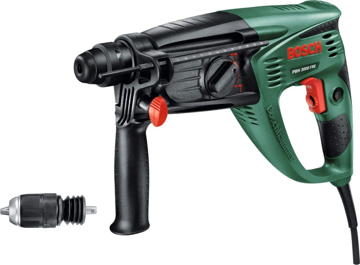 Bosch ELEKTROPNEUMATSKA BUŠILICA - ČEKIĆ PBH 3000 FRE SDS-plus + Adapterska glava (0603393220)