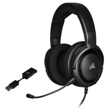 Corsair GEJMERSKE SLUŠALICE HS45 Surround Carbon (Crna) CA-9011220-EU