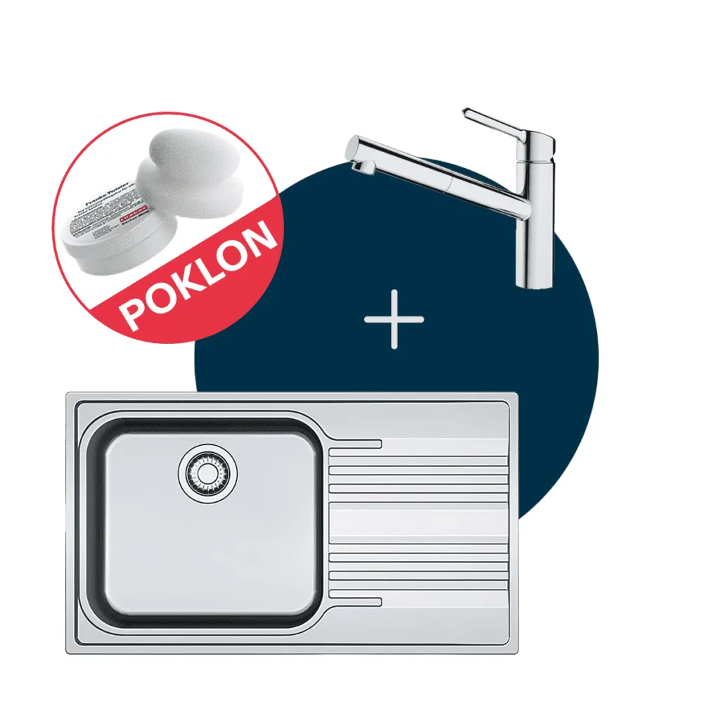 FRANKE SET 4 SUDOPERA I SLAVINA Smart SRX 611-86 LB desna i ORBIT DOCCIA
