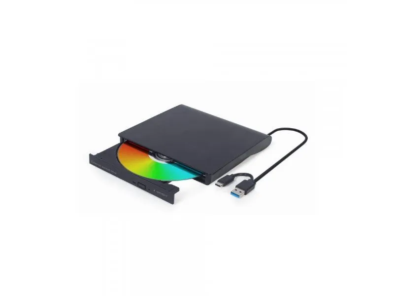 Gembird EKSTERNI USB DVD drive DVD-USB-03 USB+USB-C Black 8504