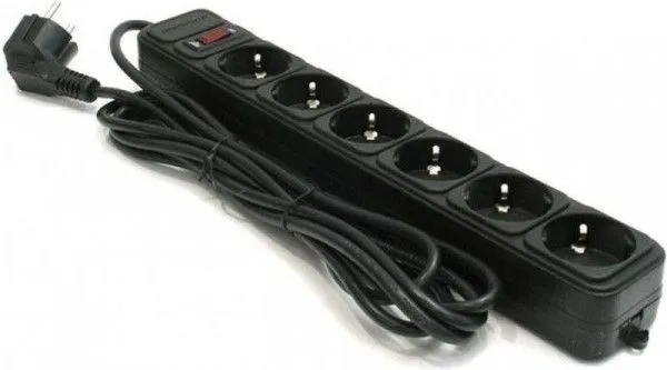 Gembird Produžni kabl sa zaštitom 6 utičnica (3x1.5mm) 3m black 2985 SPG6-B-10 (3G1.5)