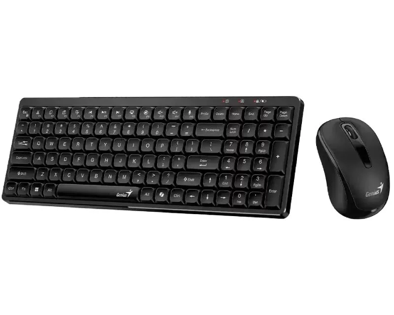 GENIUS Q8100 LuxeMate Q8100 Wireless USB US crna tastatura + miš