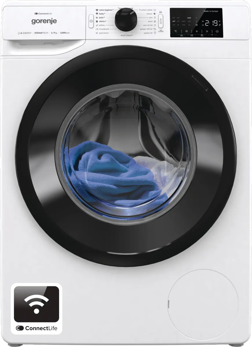 Gorenje MAŠINA ZA PRANJE VEŠA WPNEI 72 A1S WIFI 7 kg, 1200 obrtaja