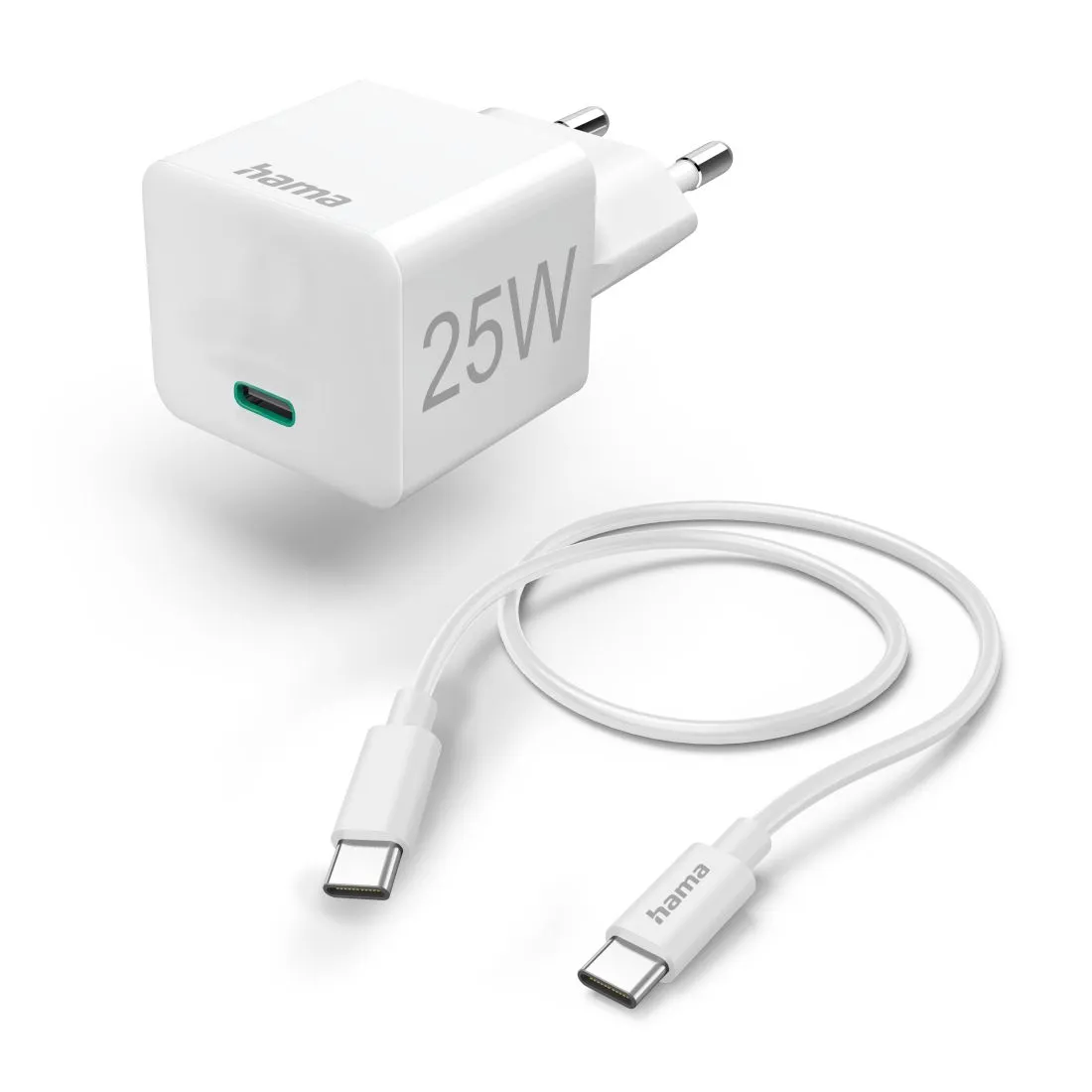 HAMA KUĆNI PUNJAČ ZA TELEFON USB-C+KABL USB-C NA USB-C 201624