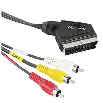 HAMA SCART (MUŠKI) NA 3X CINC (MUŠKI) IN/OUT PREKIDAČ 1.5M 43178