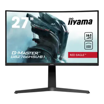 Iiyama MONITOR GB2766HSU-B1 27" ETE VA-panel, Curved Gaming 1500R, G-Master Red Eagle, FreeSync Premium, 1920x1080@165Hz, DP, 2xHDMI, 1ms