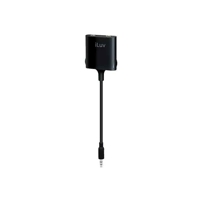 iLuv AUDIO SPLITTER Audio Splitter Adapter 1 In, 2 Out, Individual volume controll , 3,5mm, black