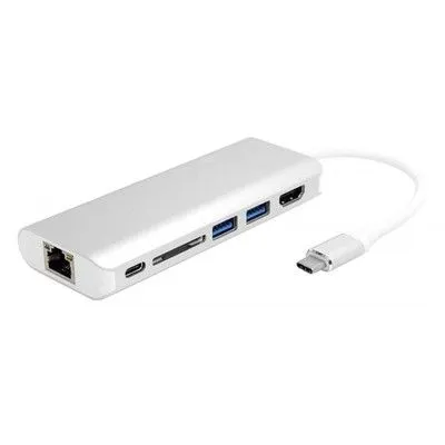 Linkom MULTI HUB 791 TIP C na HDMI+2xUSB3.0+TF+SD+2xTIP C+RJ45