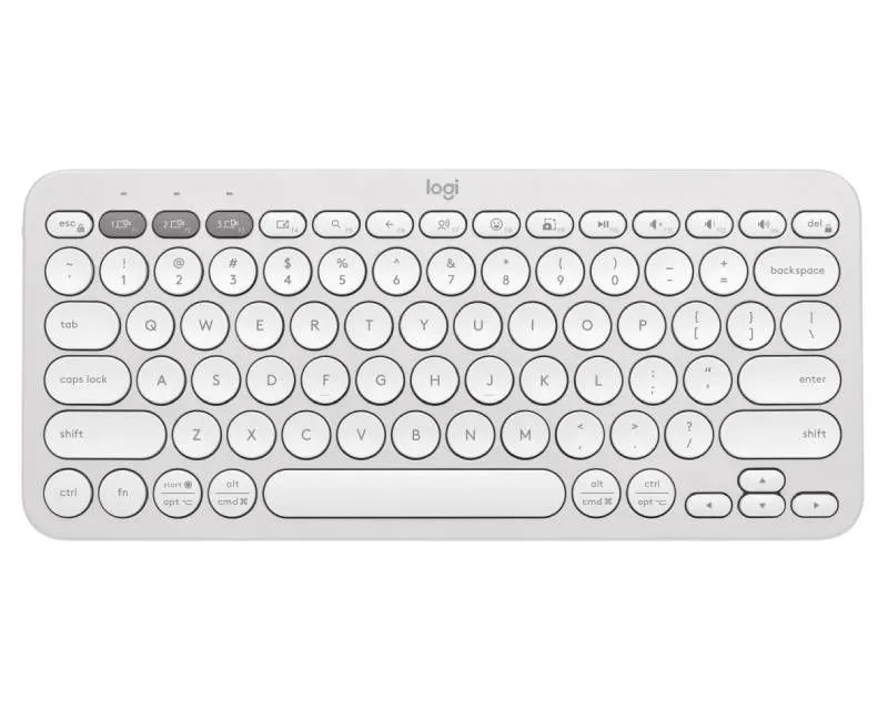 LOGITECH K380s Bluetooth Pebble Keys 2 US bela tastatura