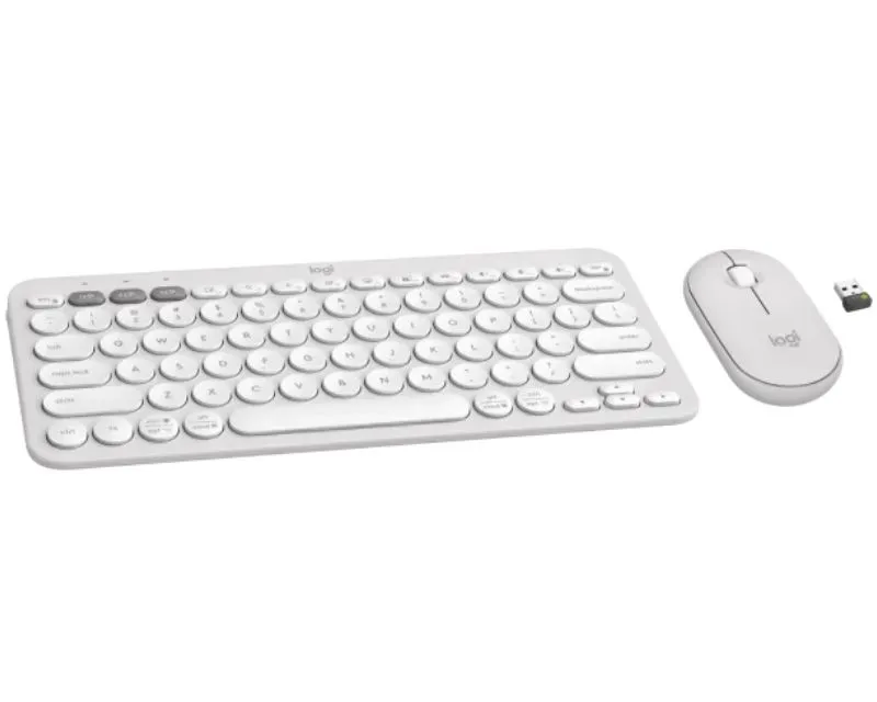 LOGITECH Pebble2 Wireless Combo US tastatura + miš bela