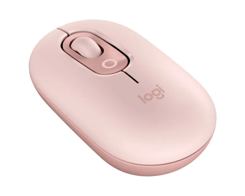 LOGITECH Pop Mouse with Emoji, Rose miš