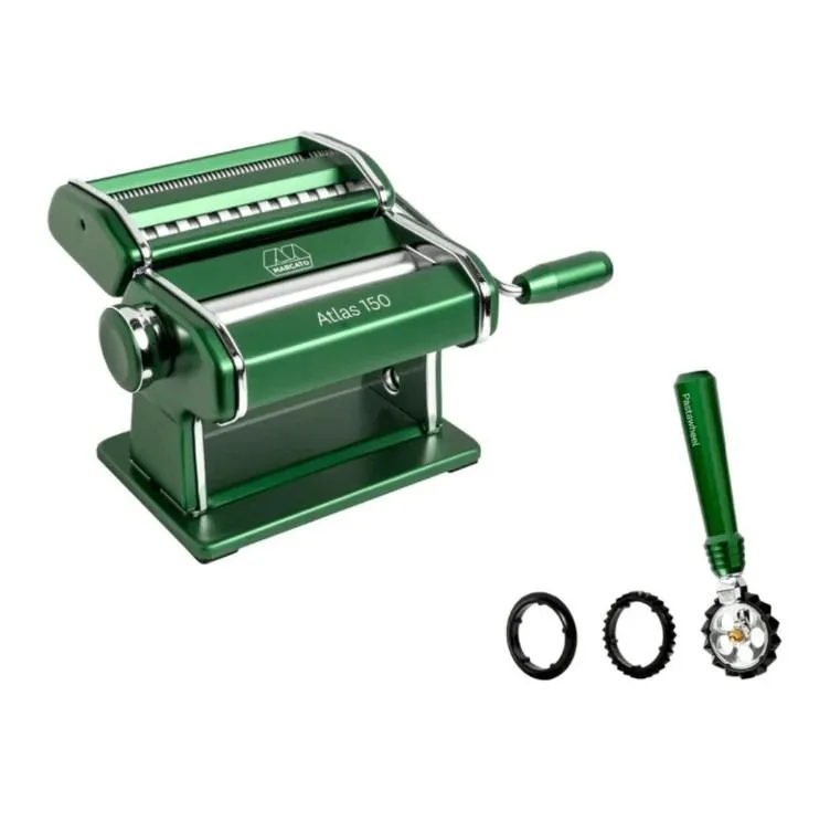 Marcato SET MAŠINA ZA TESTENINU  ATLAS 150 SA PASTA TOČKIĆEM ZELENA (AT-150-VER-PW)