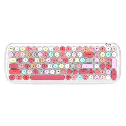 Moffii BT WL RETRO TASTATURA U PINK/BELOJ boji (SK-646BTPKWH)