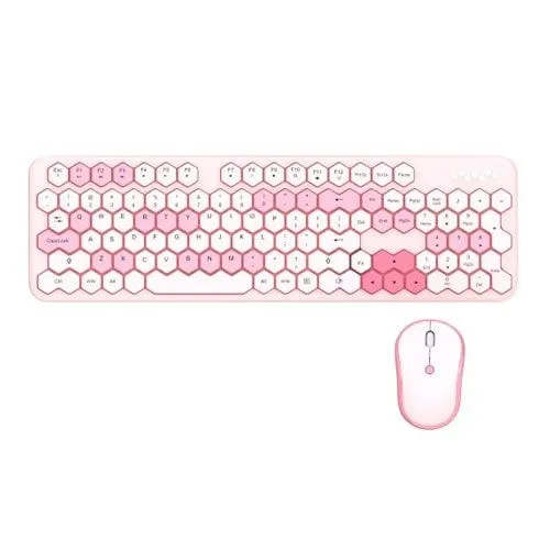 Moffii WL HONEY COMB TASTATURA I MIŠ U PINK boji (SMK-649M5AGPK)