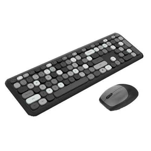 Moffii WL RETRO TASTATURA I MIŠ U CRNO/SIVOJ boji (SMK-666395AGBKGR)
