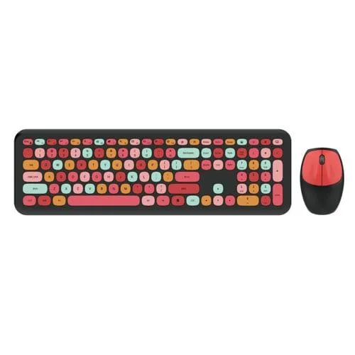 Moffii WL RETRO TASTATURA I MIŠ U CRVENO/CRNOJ boji (SMK-666395AGRDBK)