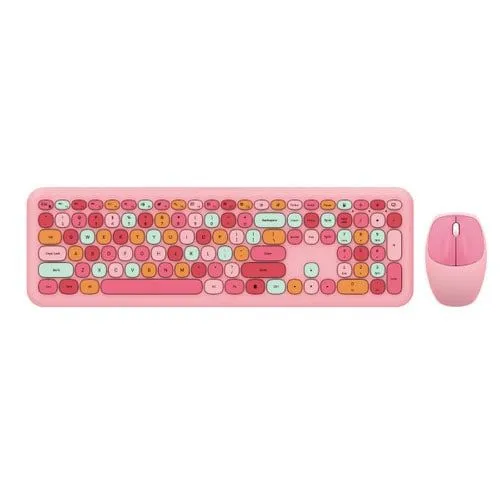 Moffii WL RETRO TASTATURA I MIŠ U PINK boji (SMK-666395AGPK)