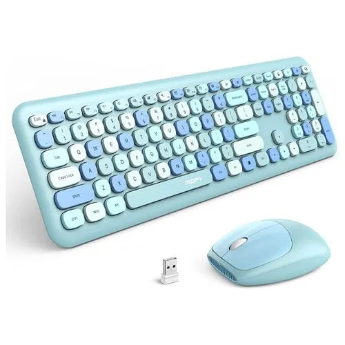 Moffii WL RETRO TASTATURA I MIŠ U PLAVOJ boji (SMK-666395AGBL)