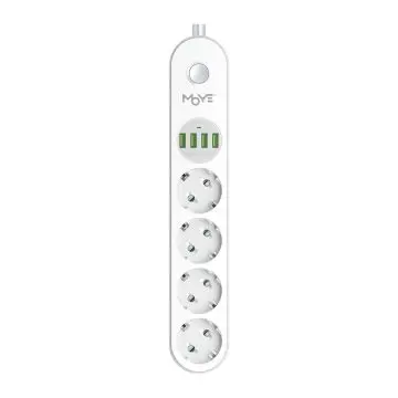 Moye PRODUZNI KABL Voltaic Power Strip16A/4000W/4USB/4sockets