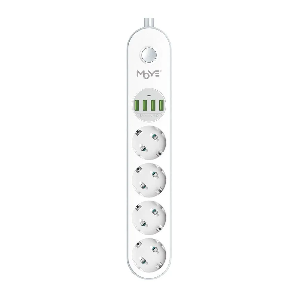 Moye PRODUZNI KABL Voltaic Power Strip16A/4000W/4USB/4sockets