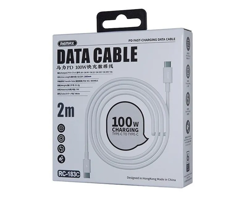 REMAX DATA kabl Marlik TIP C na TIP C RC-183c 100W, 2m beli
