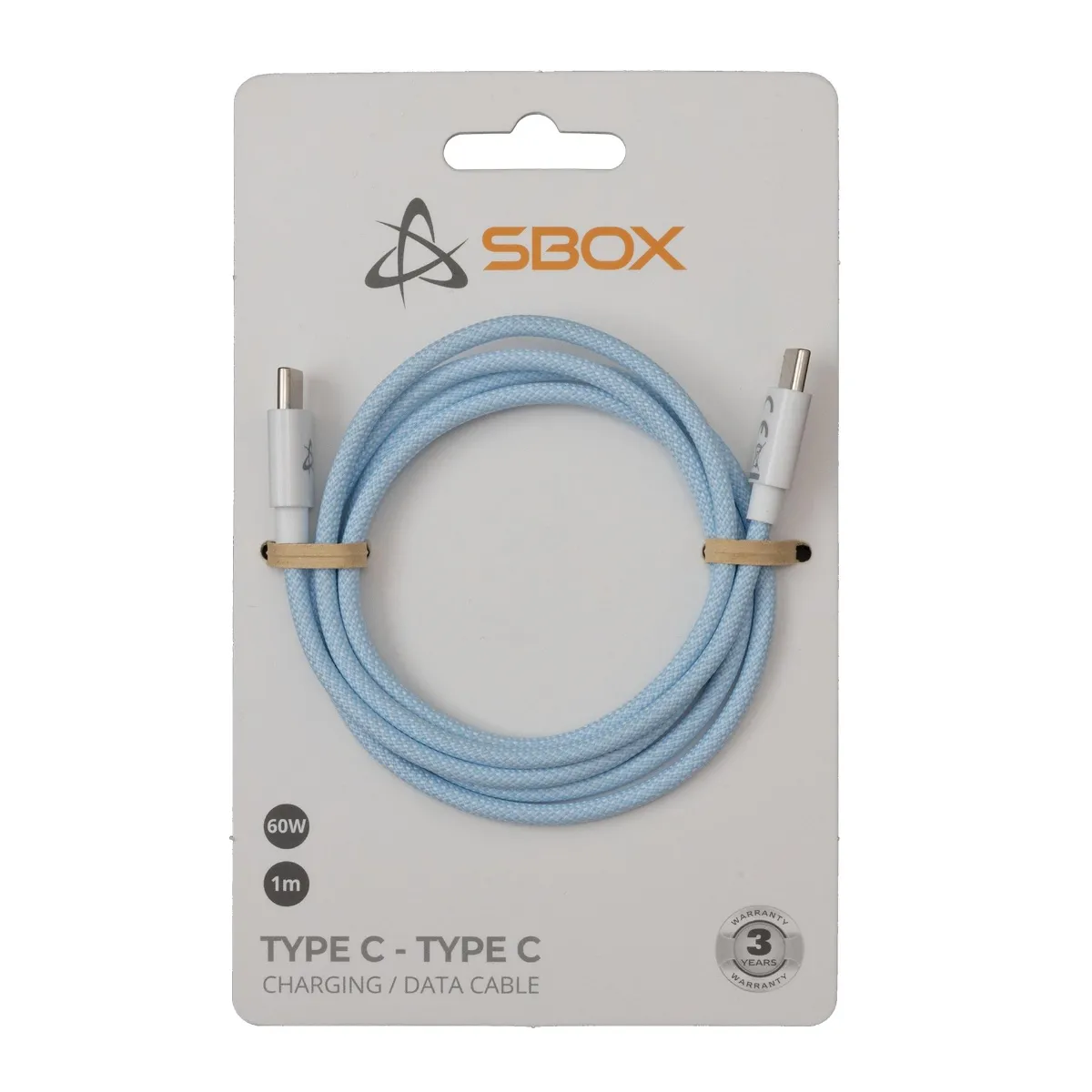 S-BOX USB-C KABL USB Type C - Type C, 60 W, 1 m plavi
