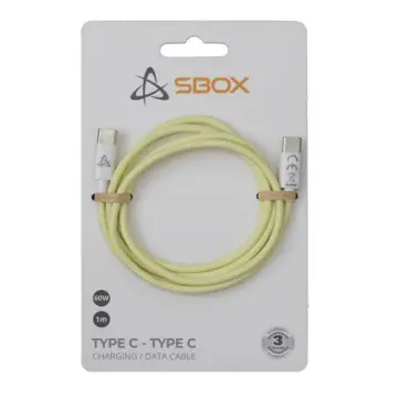 S-BOX USB-C KABL USB Type C - Type C, 60 W, 1 m žuti