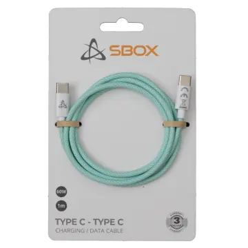 S-BOX USB-C KABL USB Type C - Type C, 60 W, 1 m zeleni