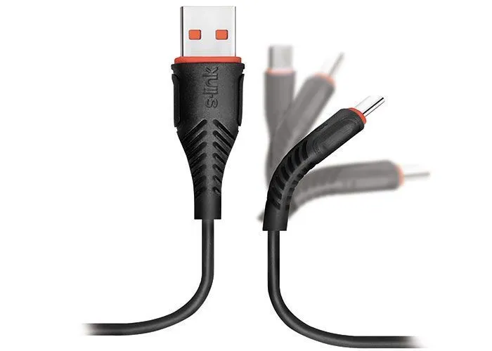 S-LINK KABL ZA PUNJAC USB A (M) na MicroUSB B (M) 1m CRNI SW-C595