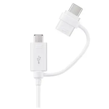 Samsung KABL ZA PUNJAČ USB A (MUŠKI) NA MICRO USB/USB TIP-C (MUŠKI) 1.5M BELI EP-DG930-DWE