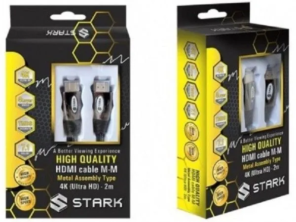 Stark HDMI KABL HDMI M-M pozlaćen 4K metalno kućiste 2m
