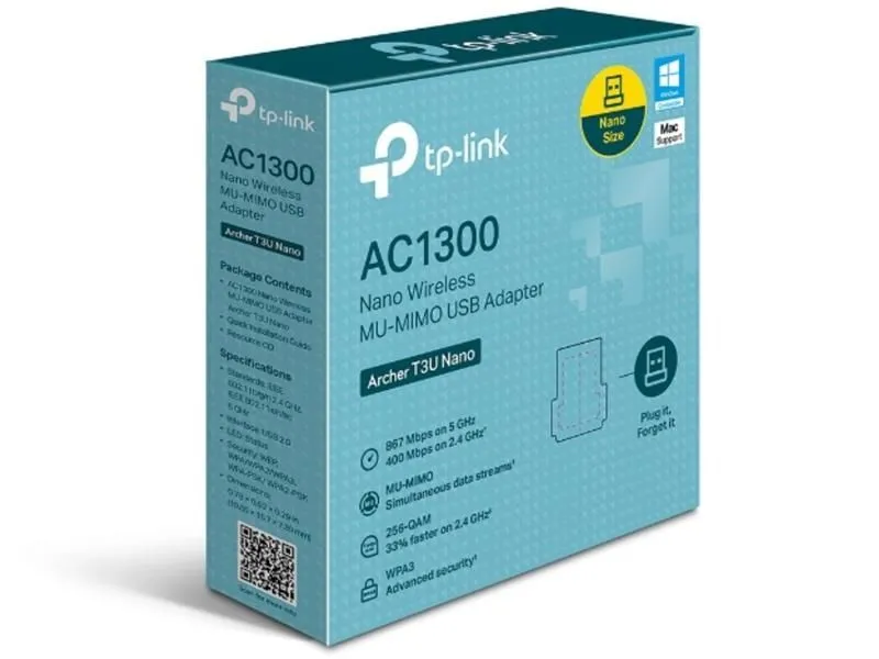 TP Link WIRELESS USB ADAPTER ARCHER T3U NANO