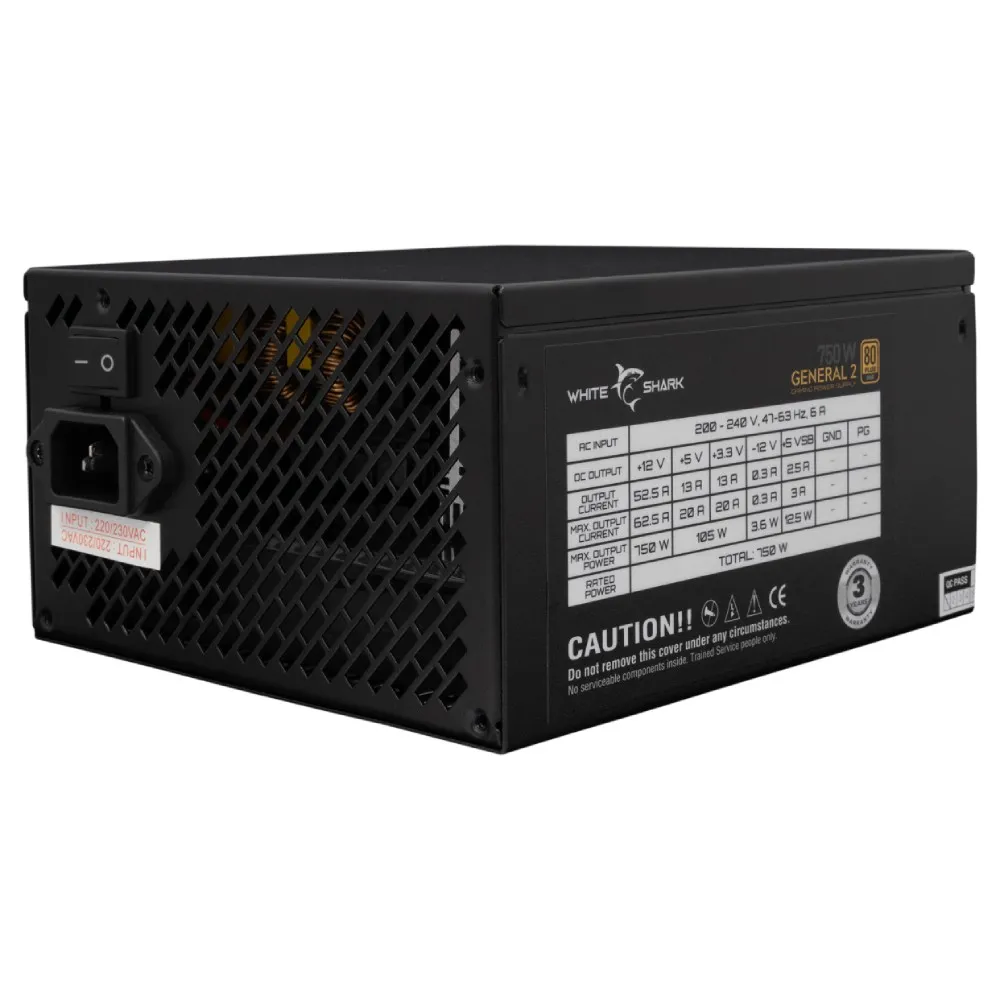 White Shark NAPAJANJE ZA RAČUNAR GPSU-750W GENERAL-2 750W 80+ GOLD Full Modular
