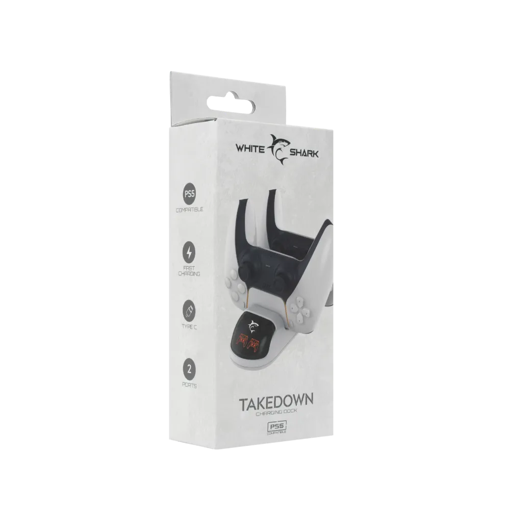 White Shark PS5 CHARGING DOCK PS5-0506 TAKEDOWN