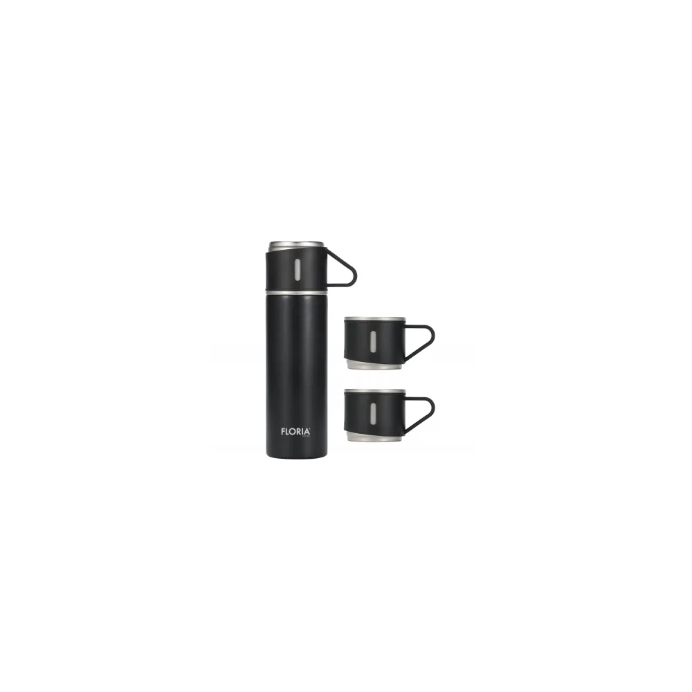 Zilan TERMOS BOCA 500ML + 3 ŠOLJE SET CRNI ZLN0743